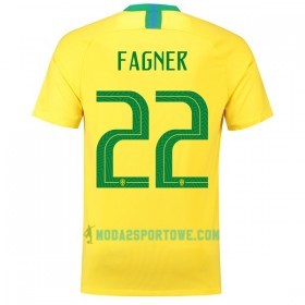 Koszulka Brazylia Fagner 22 Mistrzostwa Świata 2018 Domowe Stroje Piłkarskie